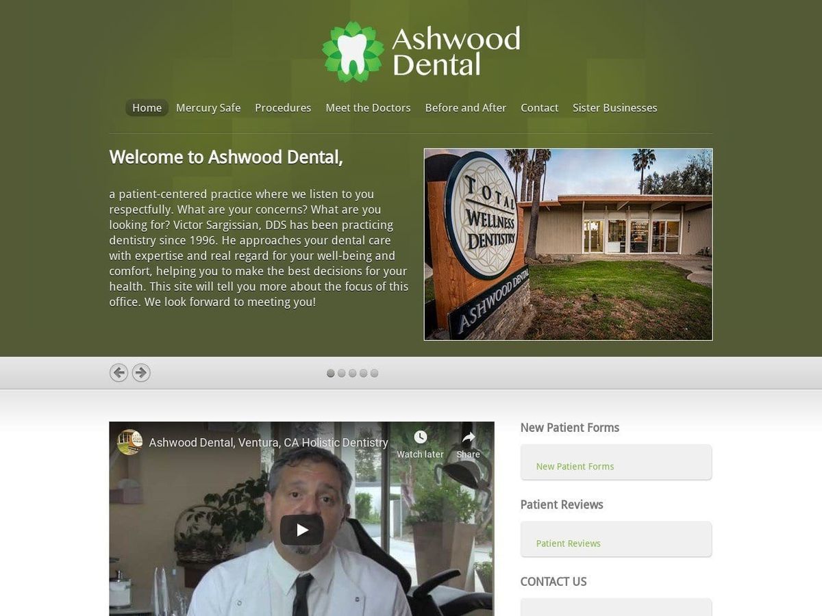 Ashwood Dental Website Screenshot from ashwooddental.com