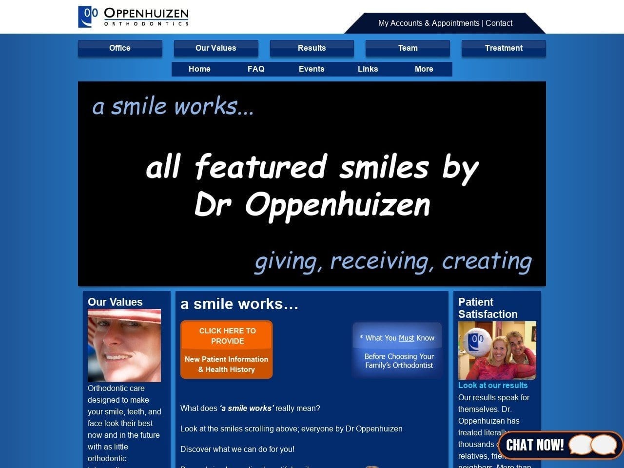 Oppenhuizen Gregory DDS Website Screenshot from asmileworks.org