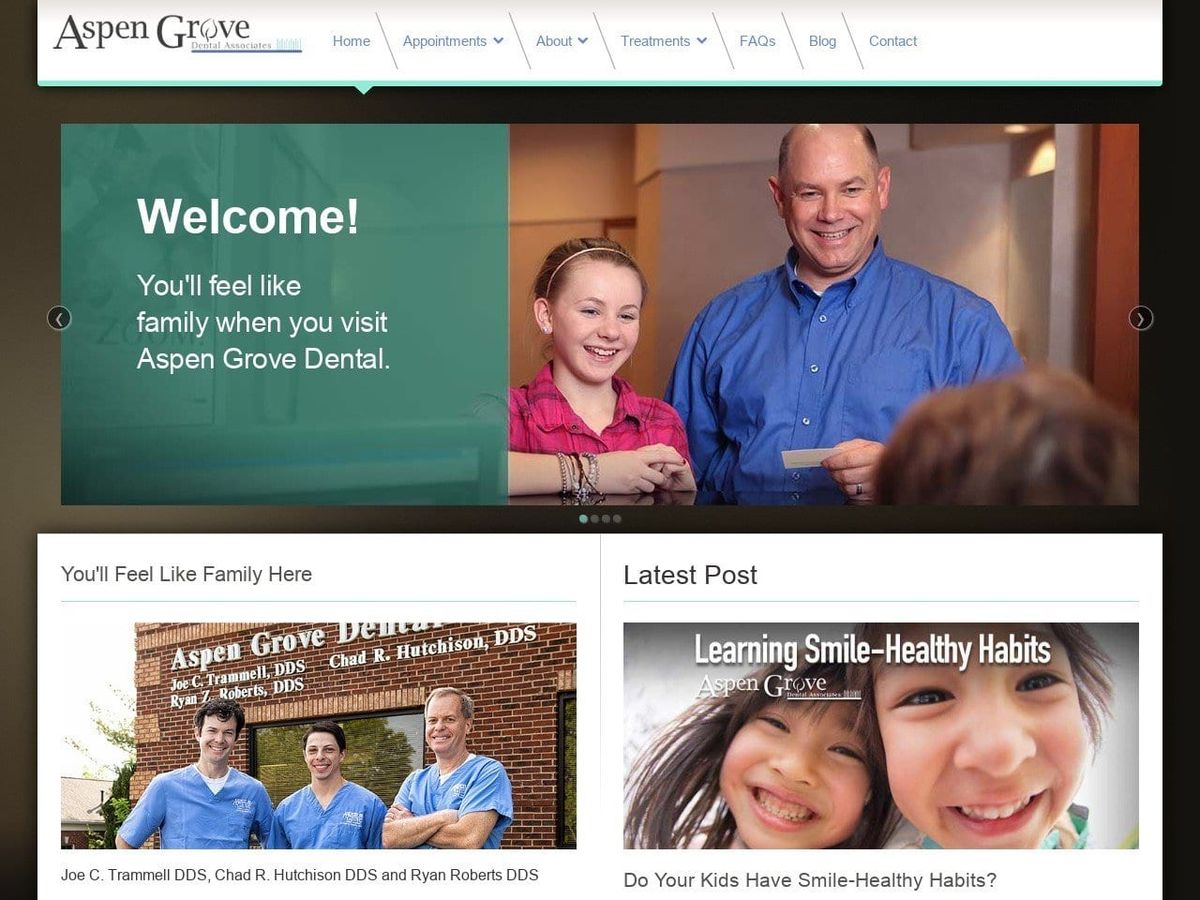 Aspen Grove Dental Associates Hutchison Chad R DDS Website Screenshot from aspengrovedental.com