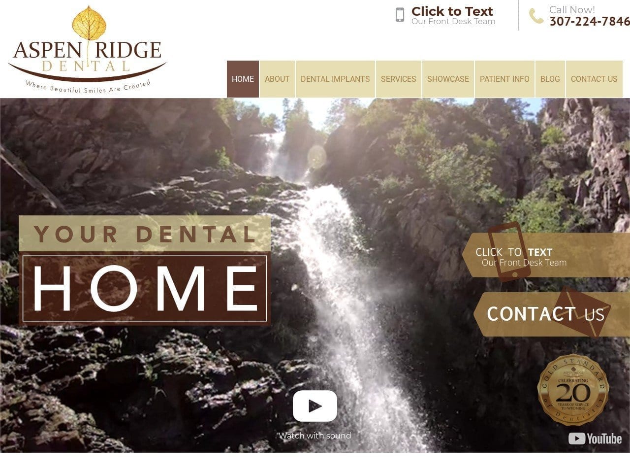 Aspen Ridge Dental Website Screenshot from aspenridgedental.com