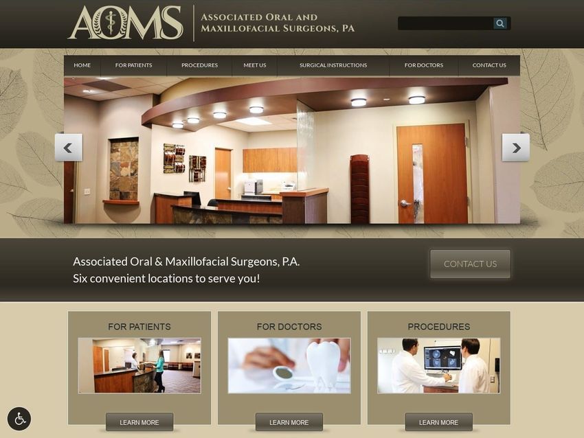 Associated Oral Website Screenshot from associatedoms.com