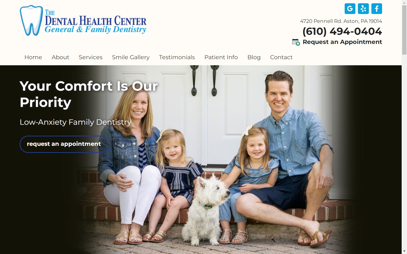 astondentalhealthcenter.com screenshot