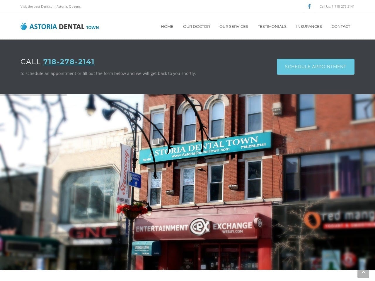 Astoria Dental Town Website Screenshot from astoriadentaltown.com