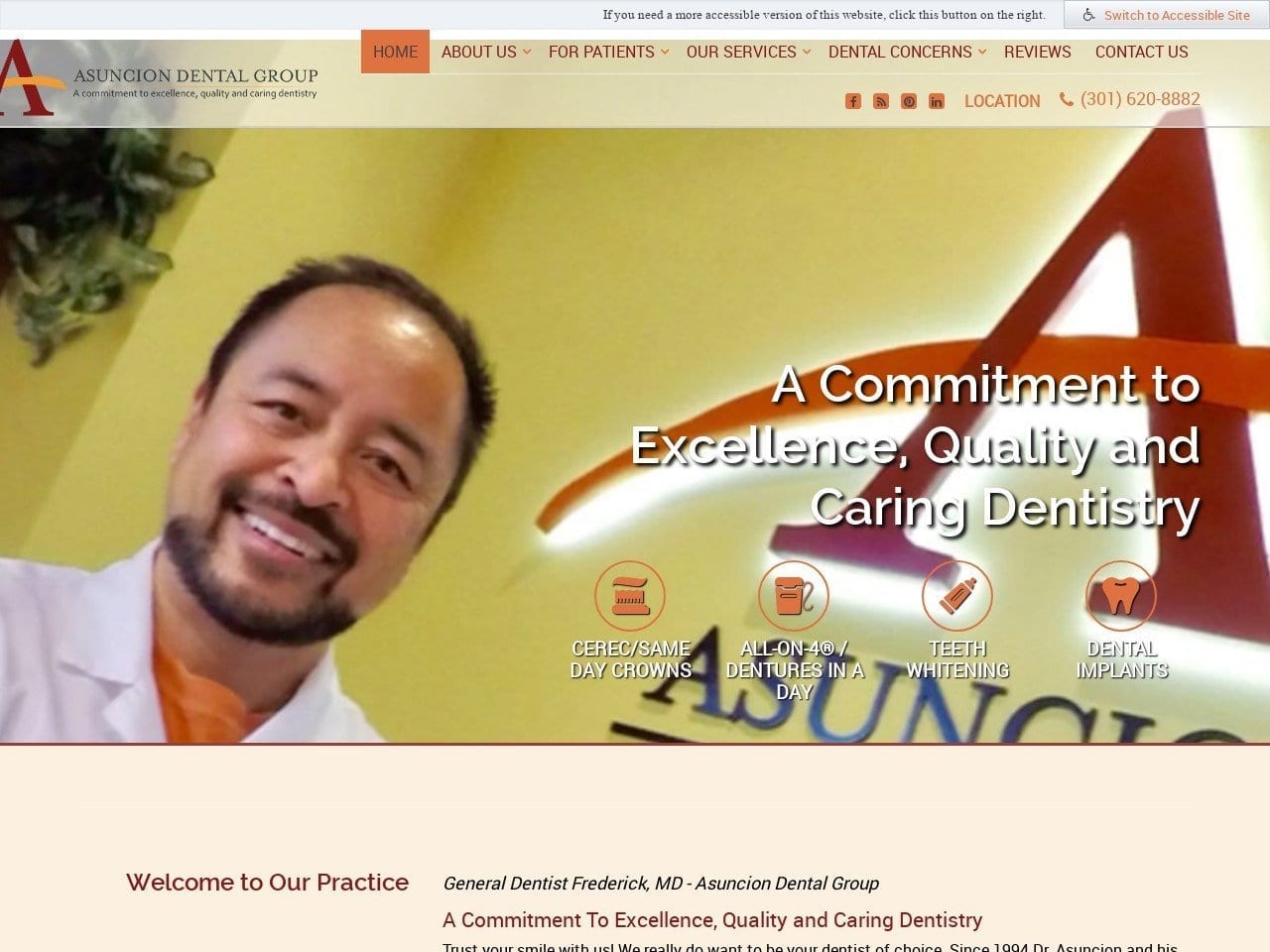 Asuncion Dental Group Website Screenshot from asunciondentalgroup.com