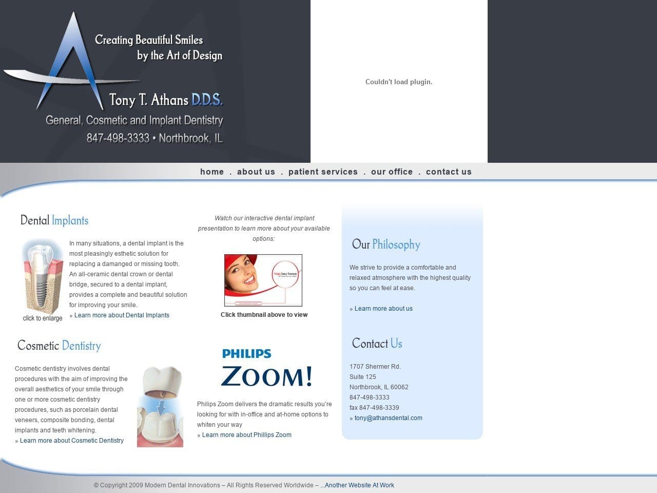 Dr.Tony T. Athans D.D.S. Northbrook Il General Website Screenshot from athansdental.com