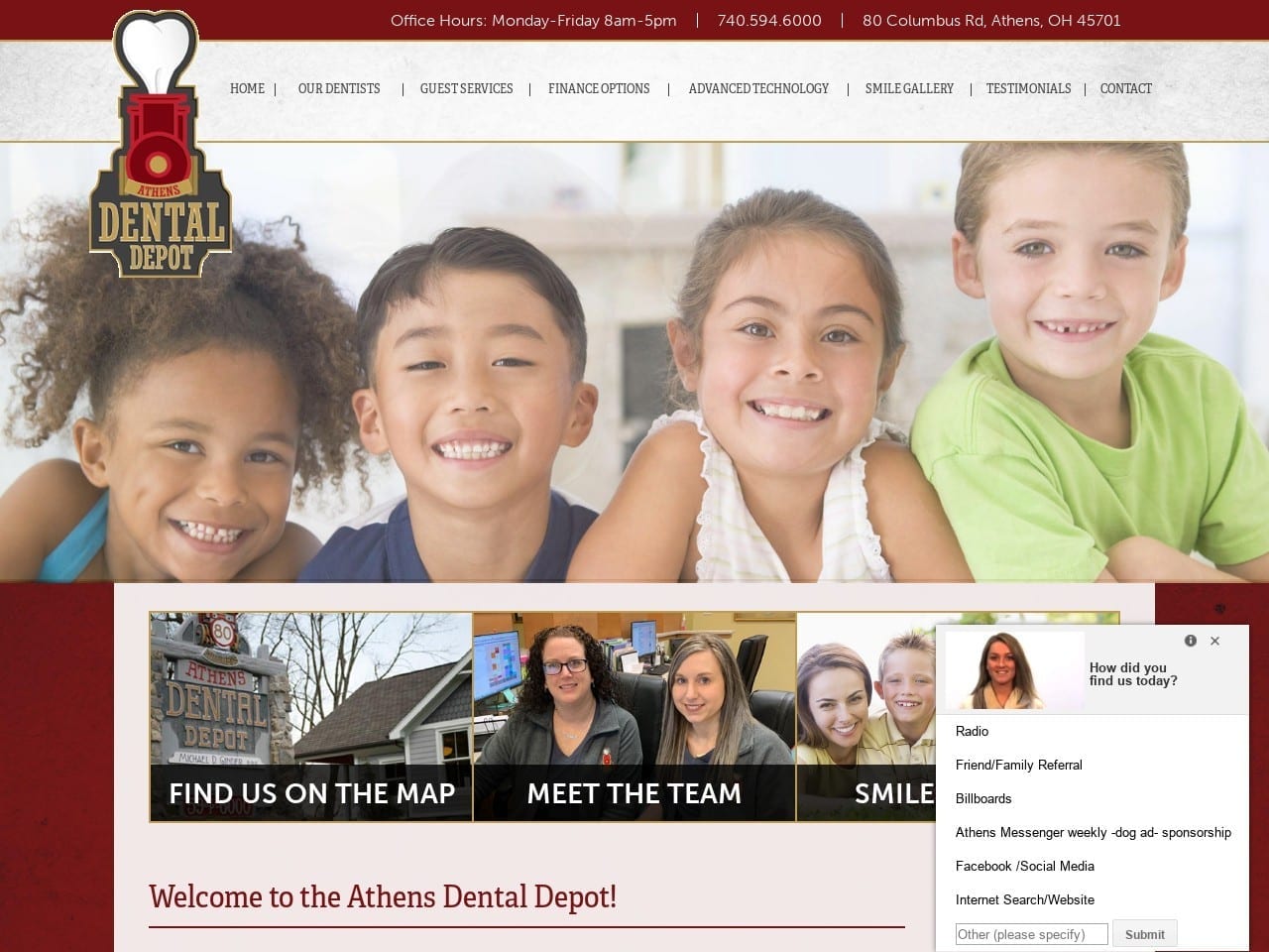 Athens Dental Depot Website Screenshot from athensdentaldepot.com