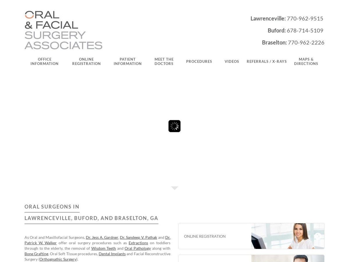 Oral & Facial Surgery Associates Website Screenshot from atl-ofs.com