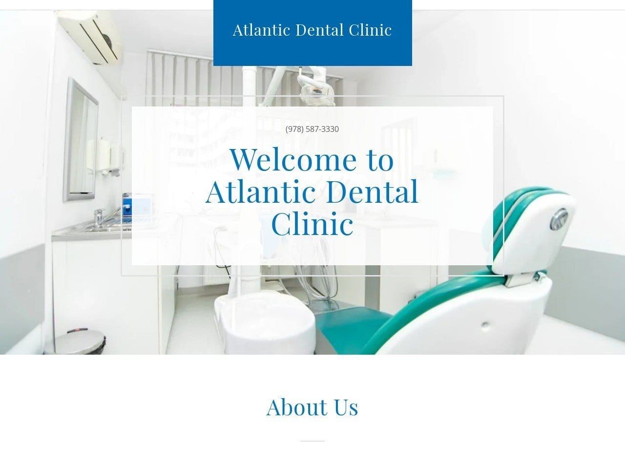 Atlantic Dental Clinic Website Screenshot from atlanticdentalclinic.com