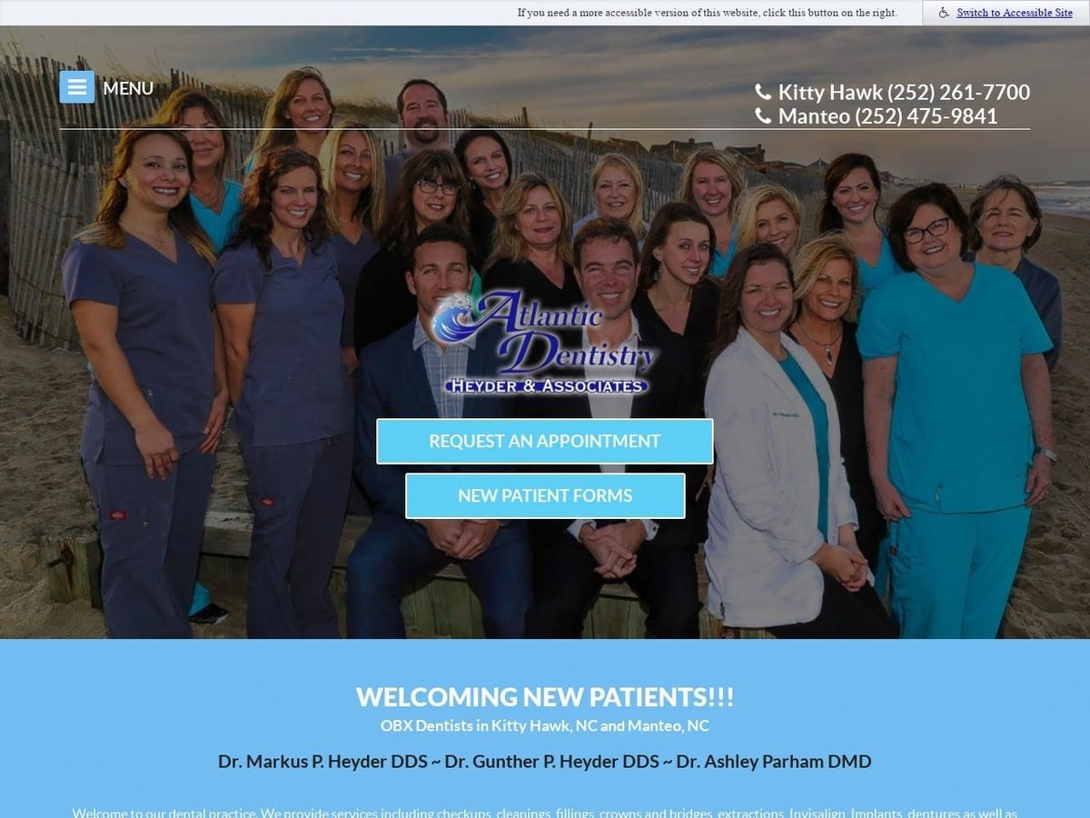 Atlantic Dentist Website Screenshot from atlanticdentistry.com