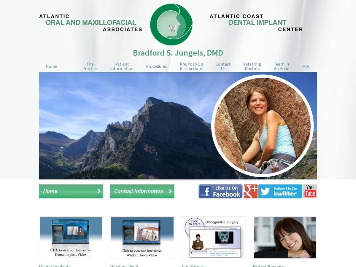 Atlantic Coast Dental Implant Website Screenshot from atlanticoms.com