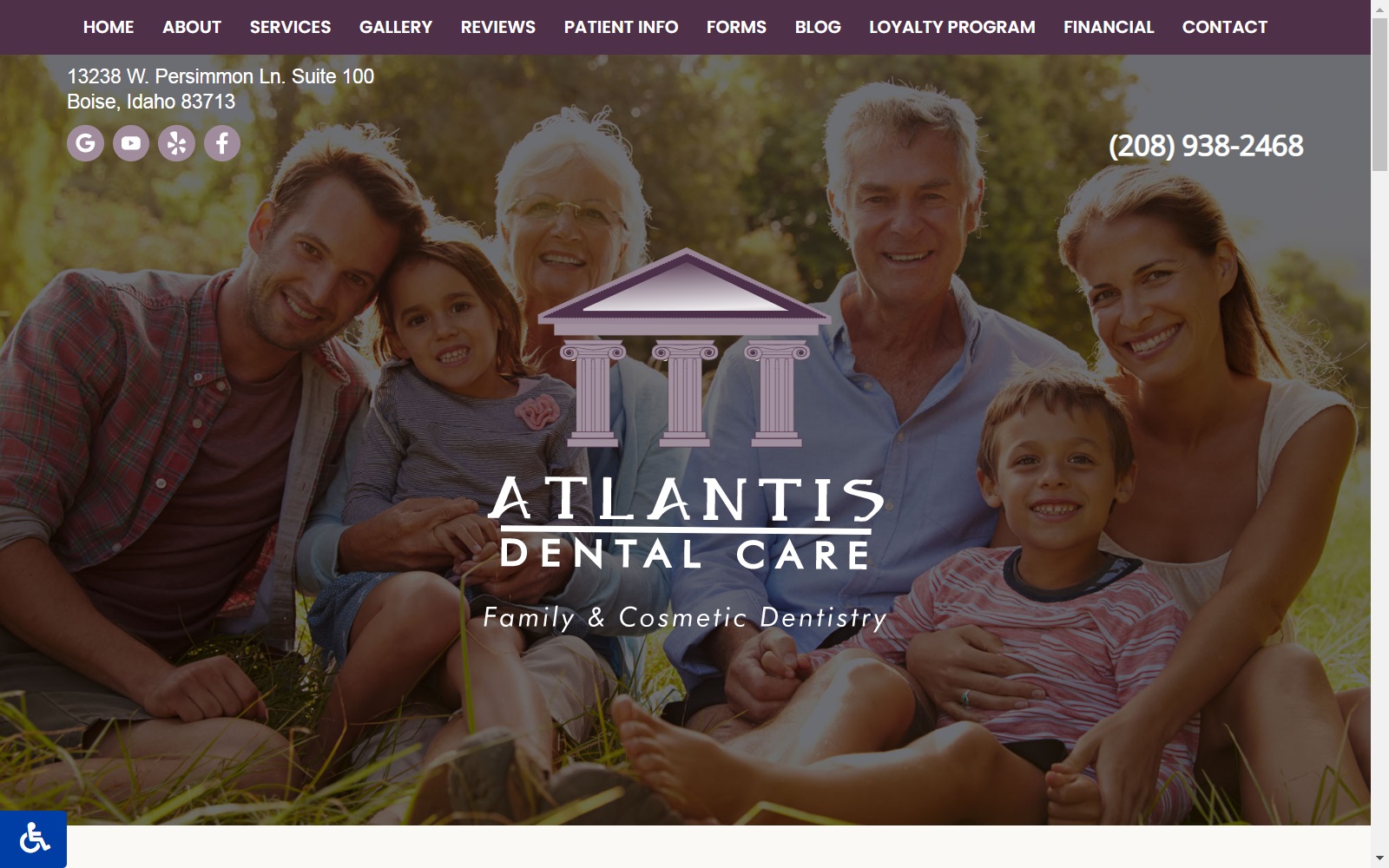 atlantisdental.com screenshot