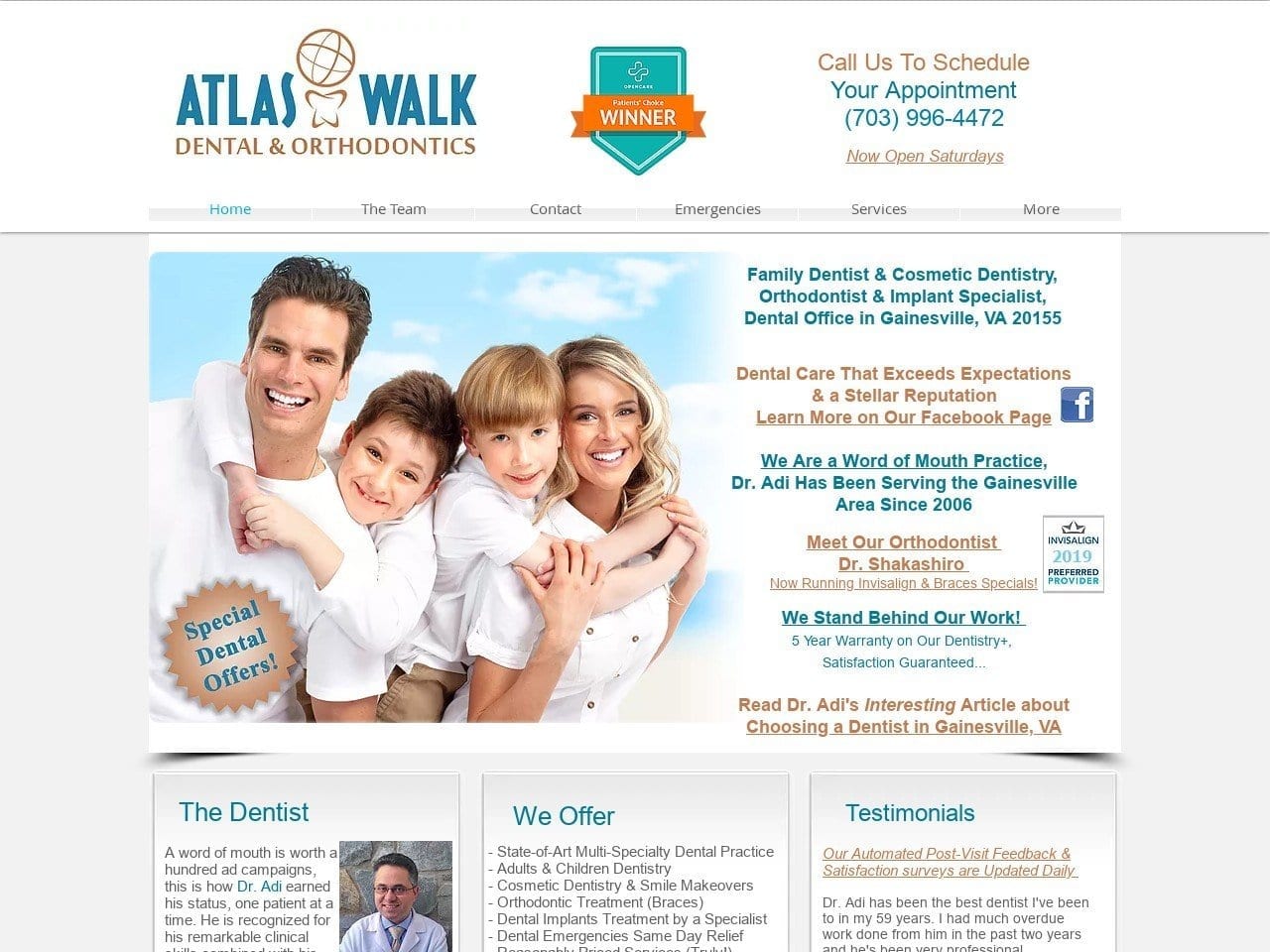 Randa Shakashiro DMD Website Screenshot from atlaswalkdental.com