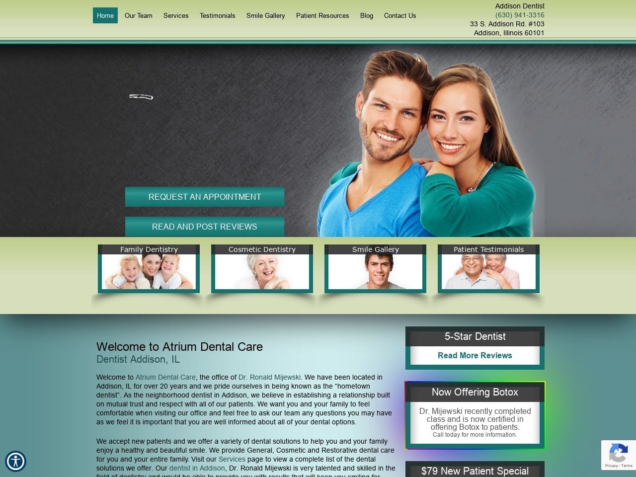 Schueler Nancy J DDS Website Screenshot from atriumdentalcare.com