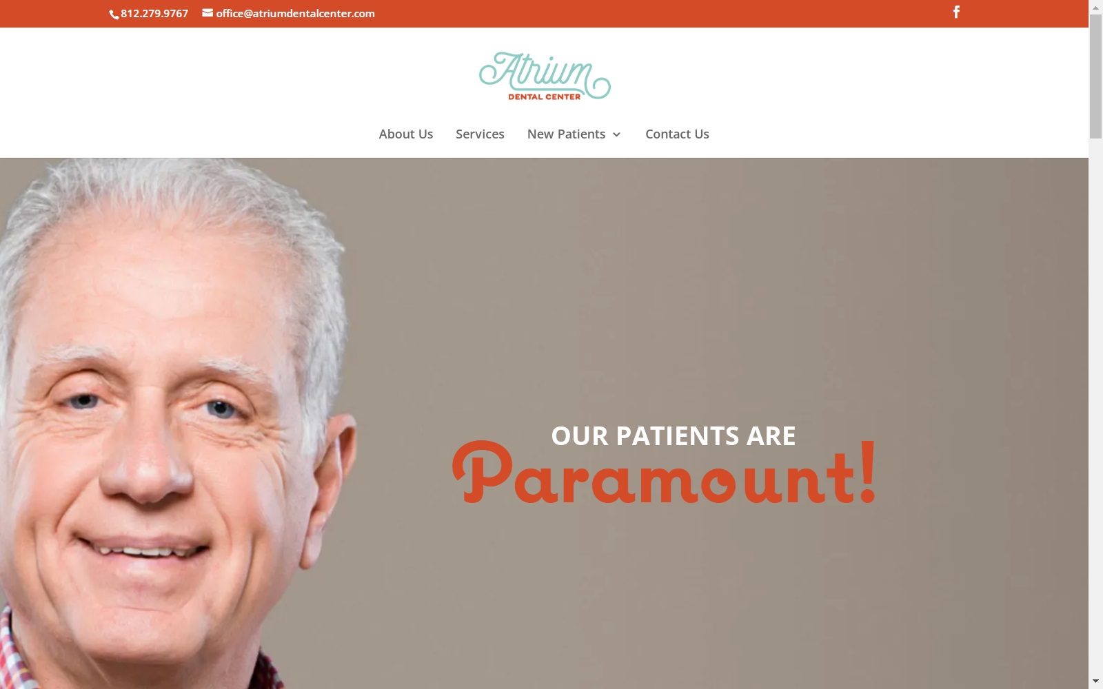 atriumdentalcenter.com screenshot