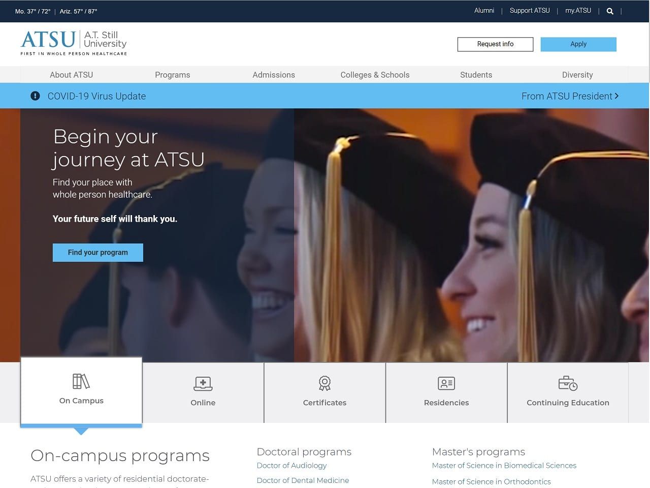 atsu.edu screenshot1