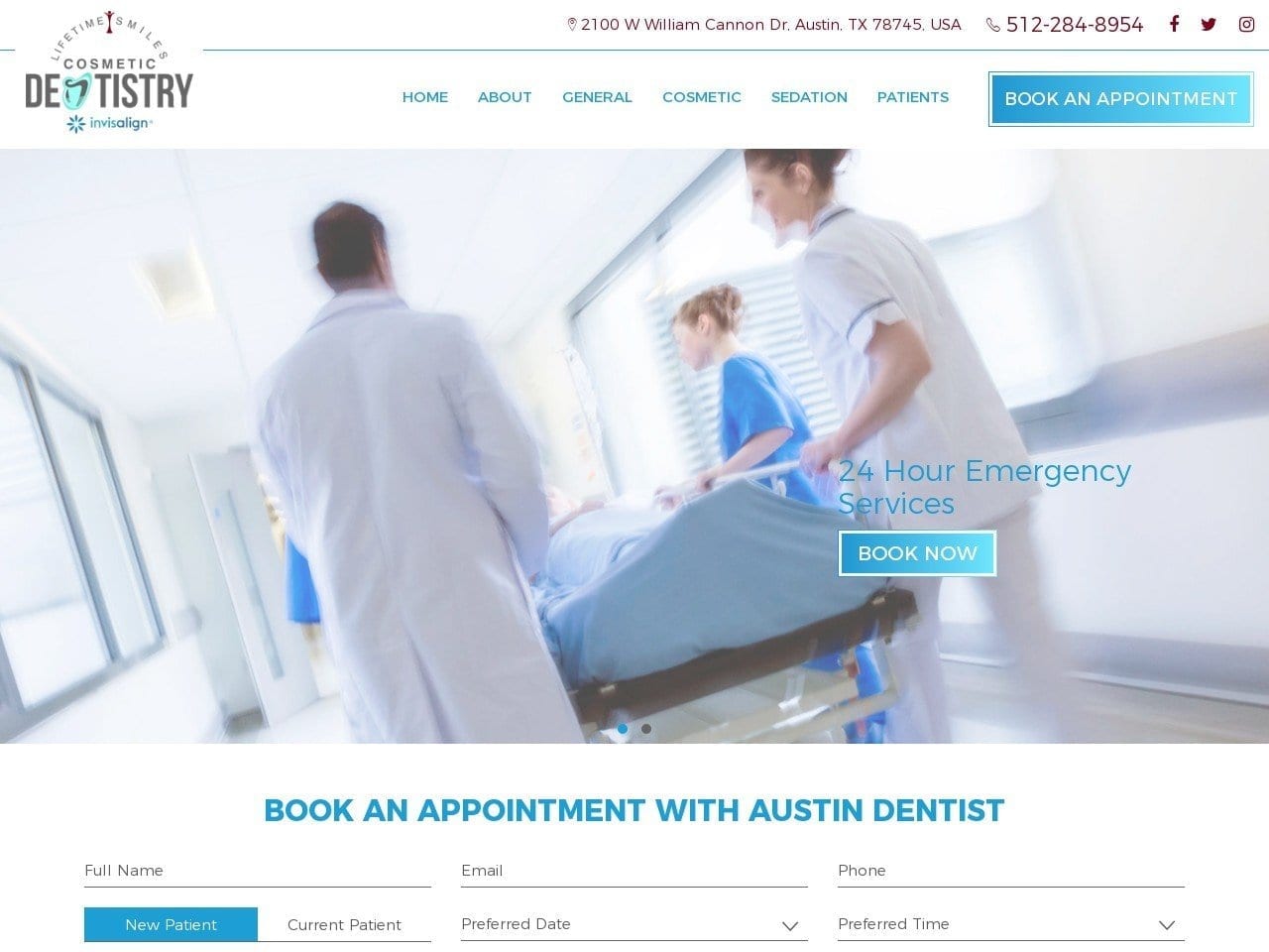 Lifetime Smiles Website Screenshot from atxdentistry.com