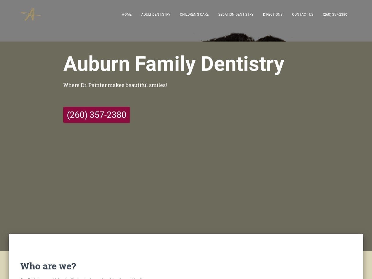 Auburn Family Dentistry Website Screenshot from auburnfamilydentistry.com