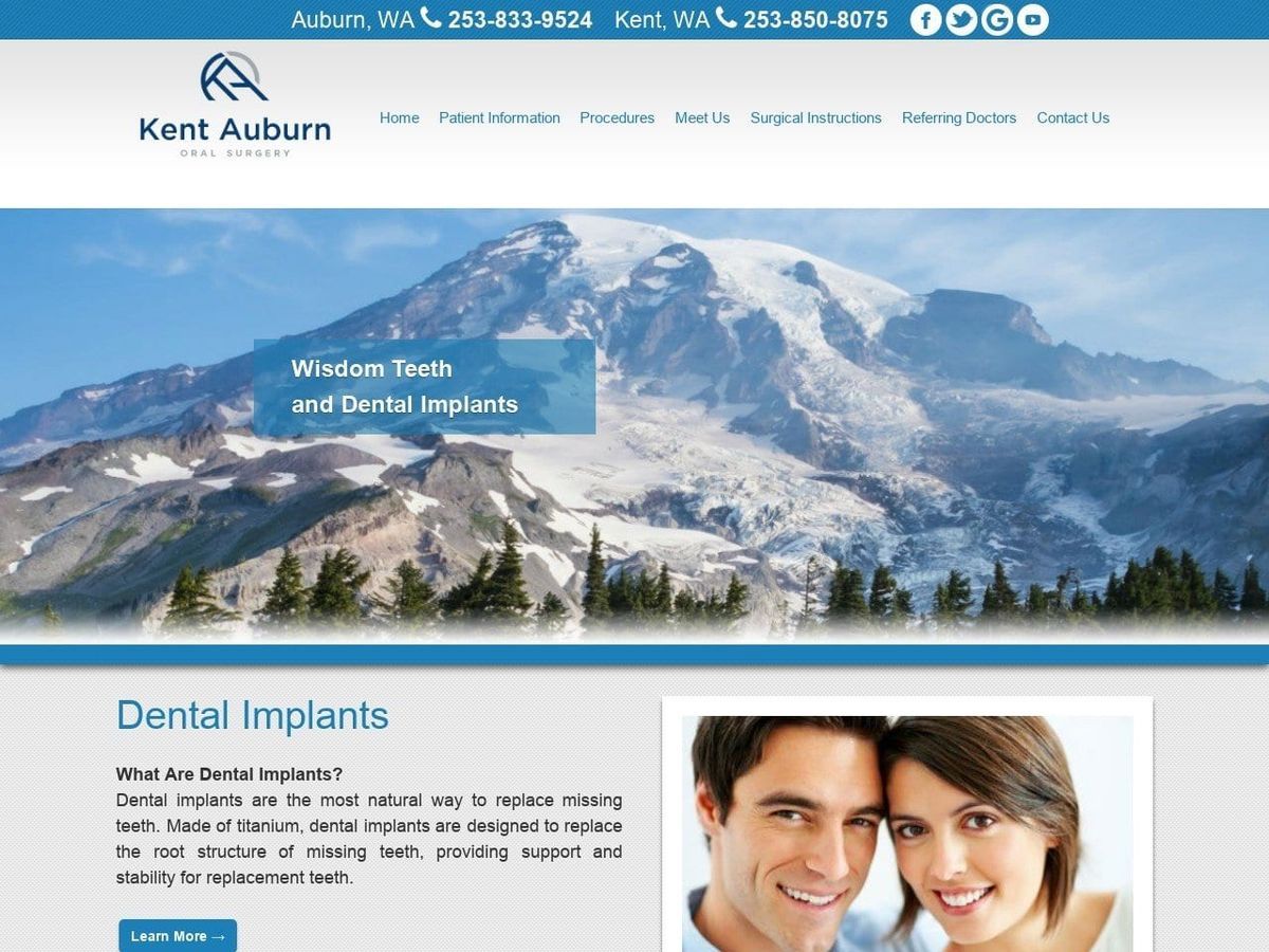 Auburn Oral and Facial Surgery Website Screenshot from auburnofs.com