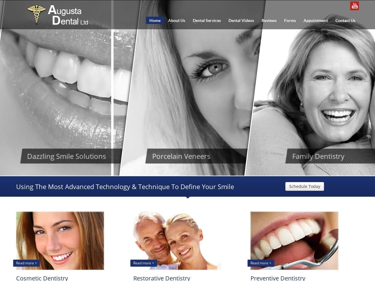 Augusta Dental Ltd Website Screenshot from augustadentalltd.com