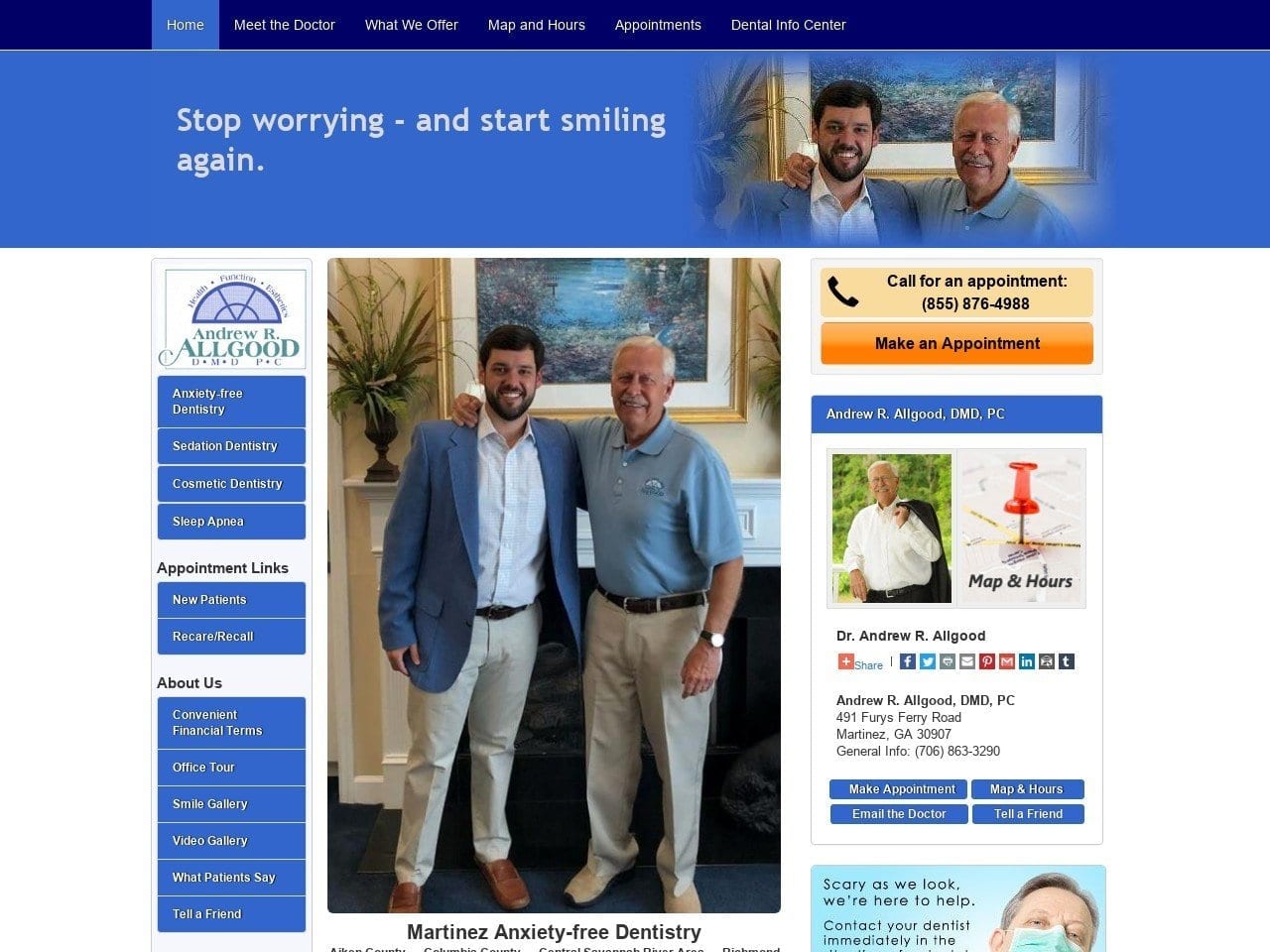 Andrew R Allgood PC Website Screenshot from augustasmiles.com