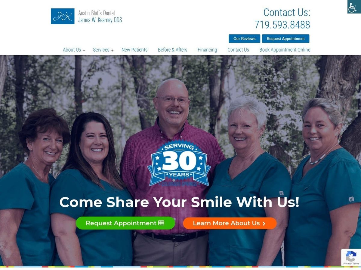 Austinbluffs Dental Website Screenshot from austinbluffsdental.com