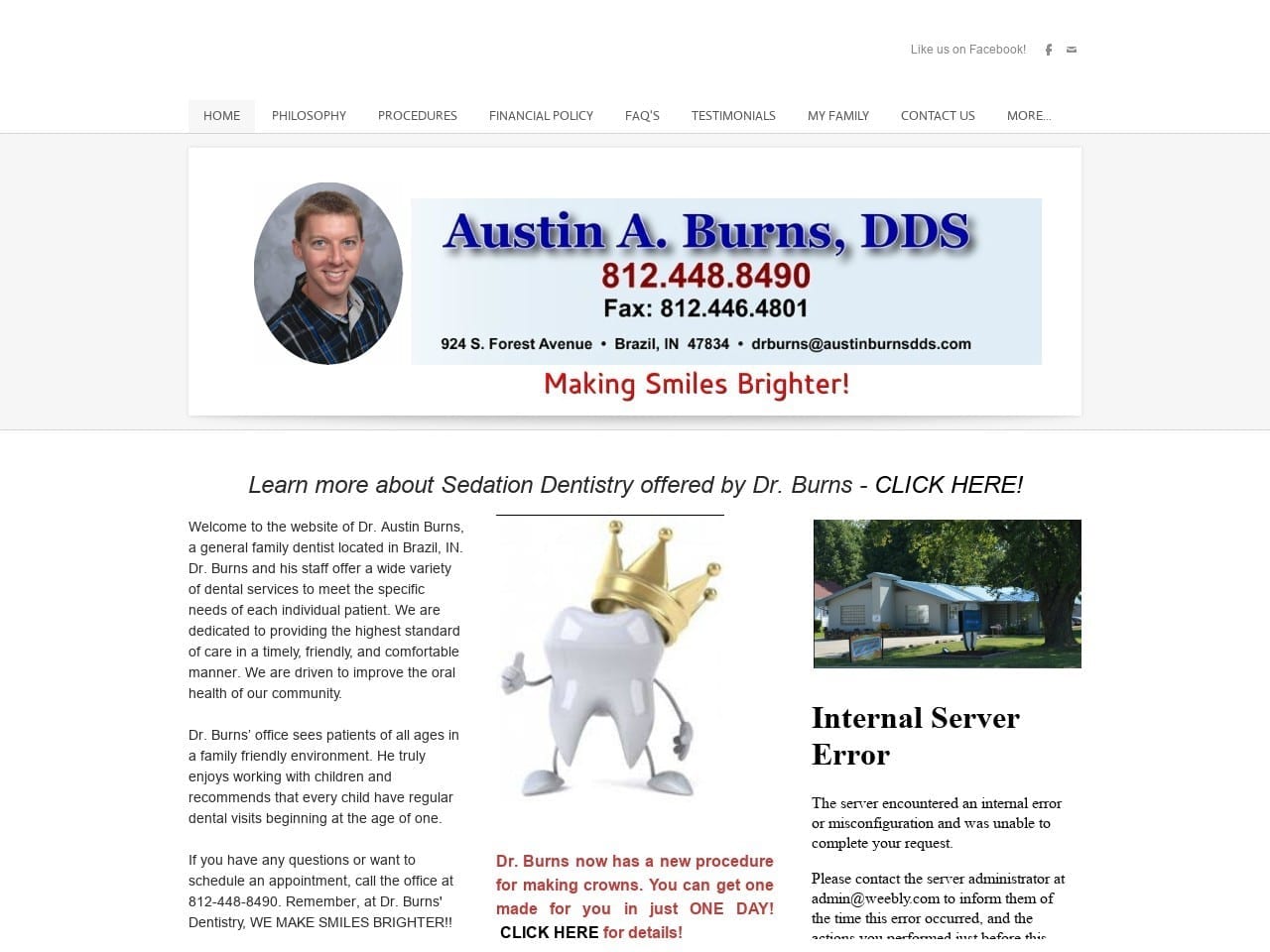 Website Screenshot from austinburnsdds.com