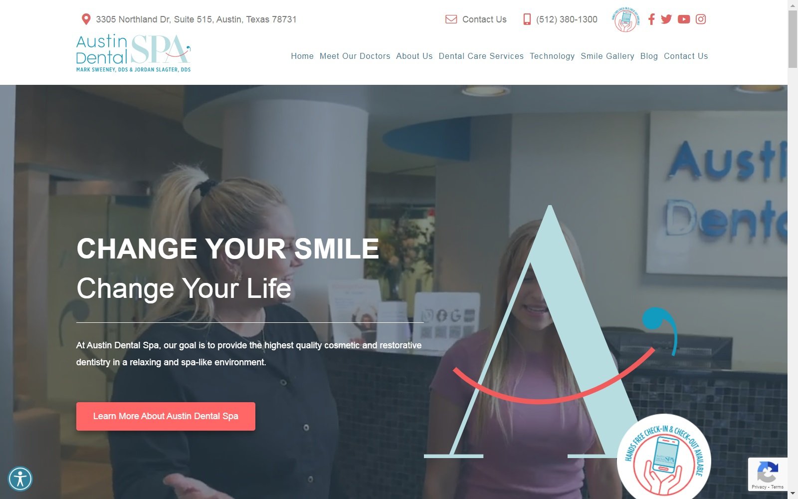 austindentalspa.com screenshot