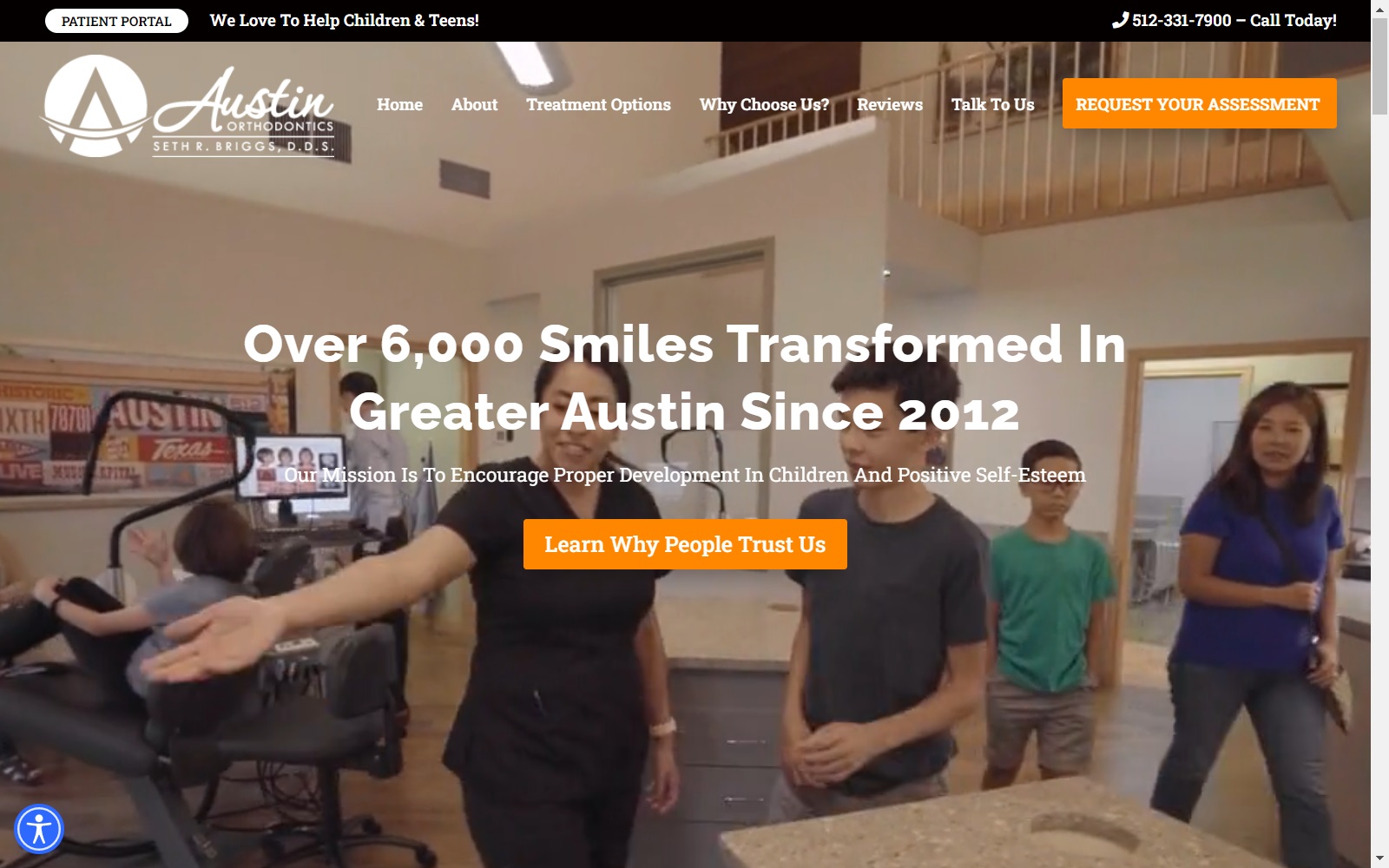 austinorthodontics.com screenshot