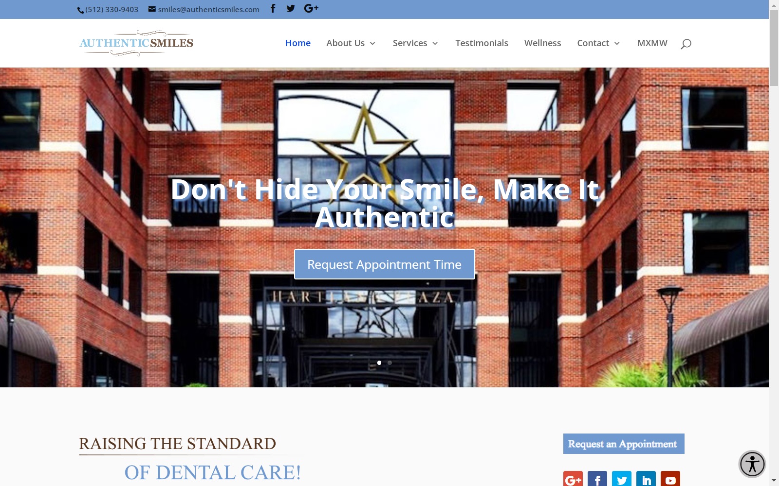 authenticsmiles.com screenshot