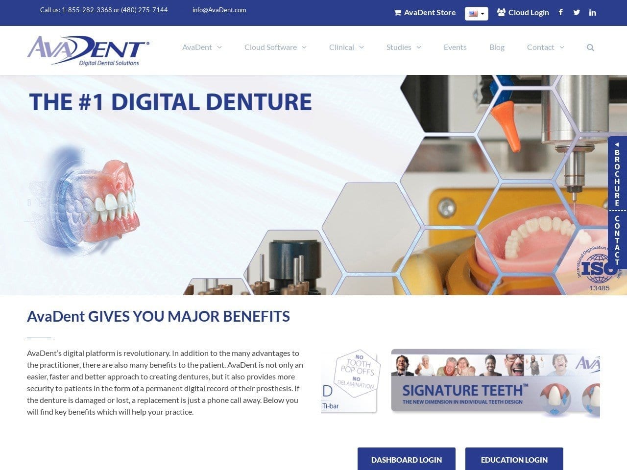 Avadent Dentist Website Screenshot from avadent.com