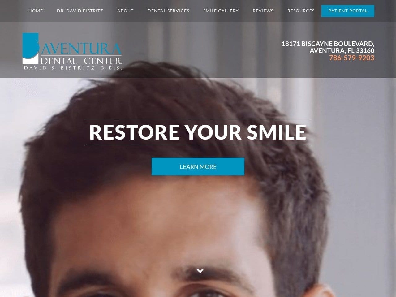 Aventura Dental Center Website Screenshot from aventuradentalcenter.com