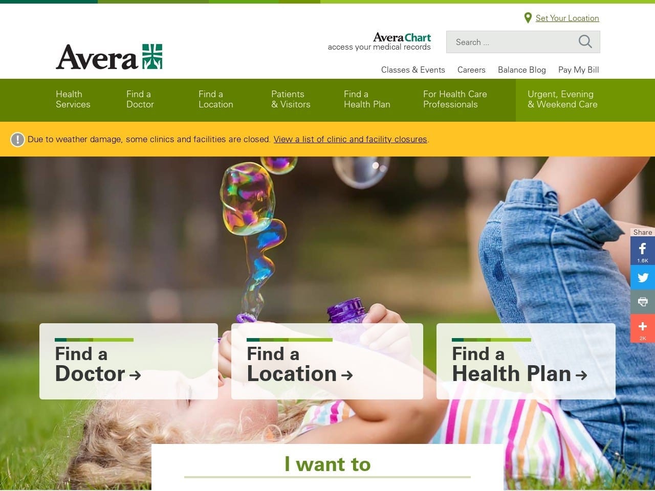 Avera Medical Group O Dentist Website Screenshot from avera.org