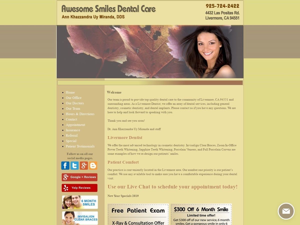 Awesome Smiles Dental Website Screenshot from awesomesmilesdental.com