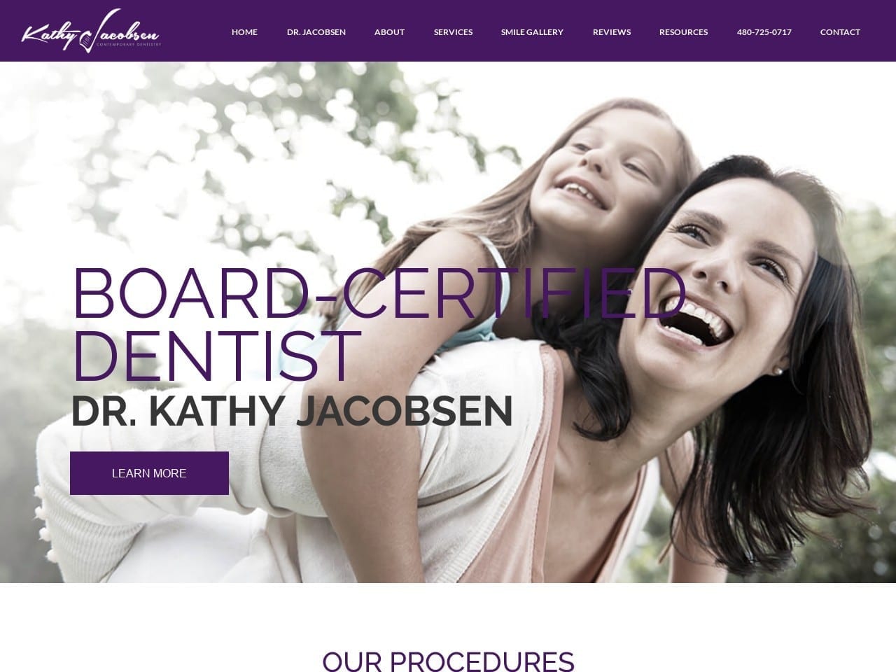 Contemporary Dentist Website Screenshot from azdentistry.com