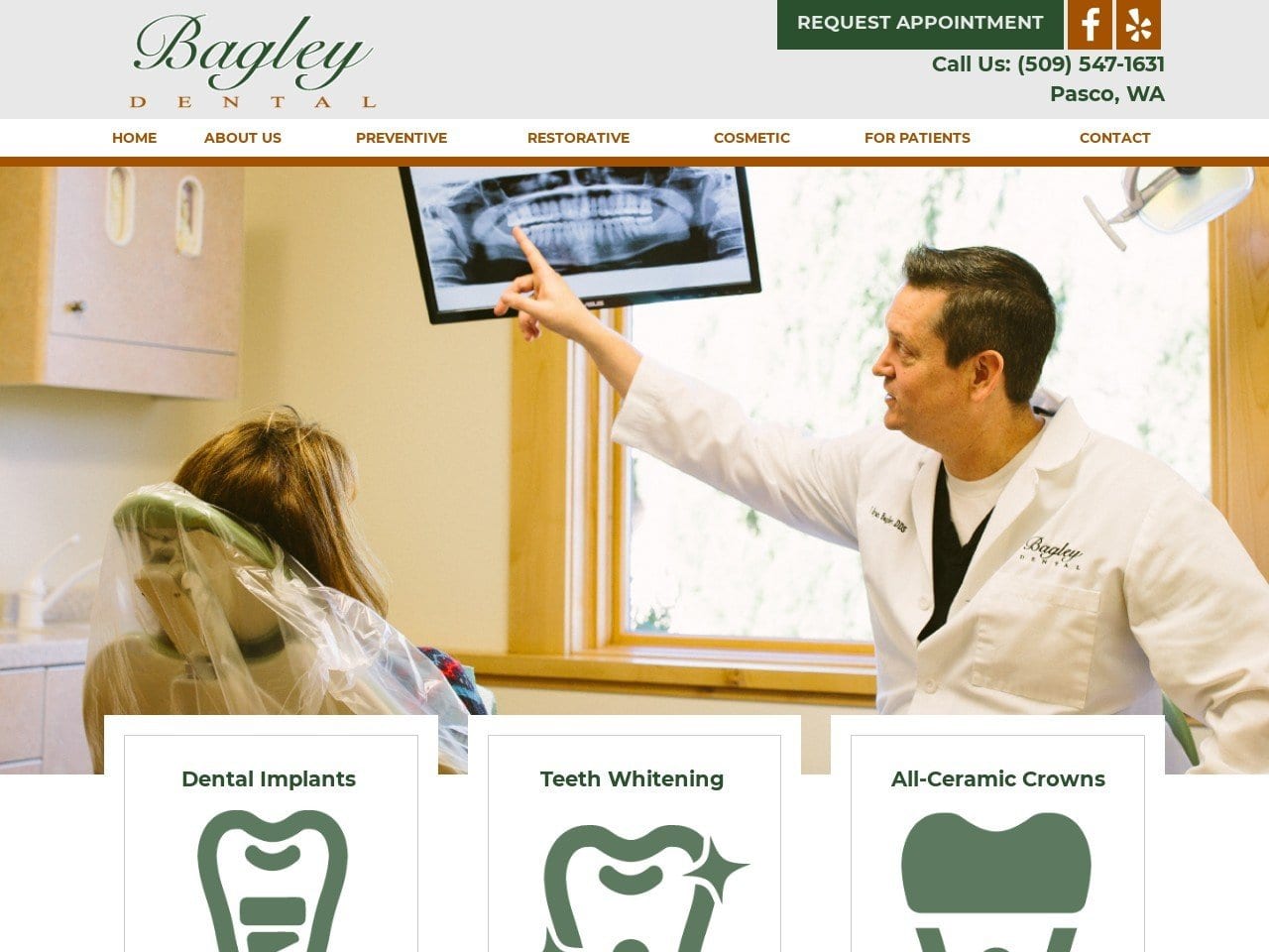 Bagley Dental PS Website Screenshot from bagleydental.com