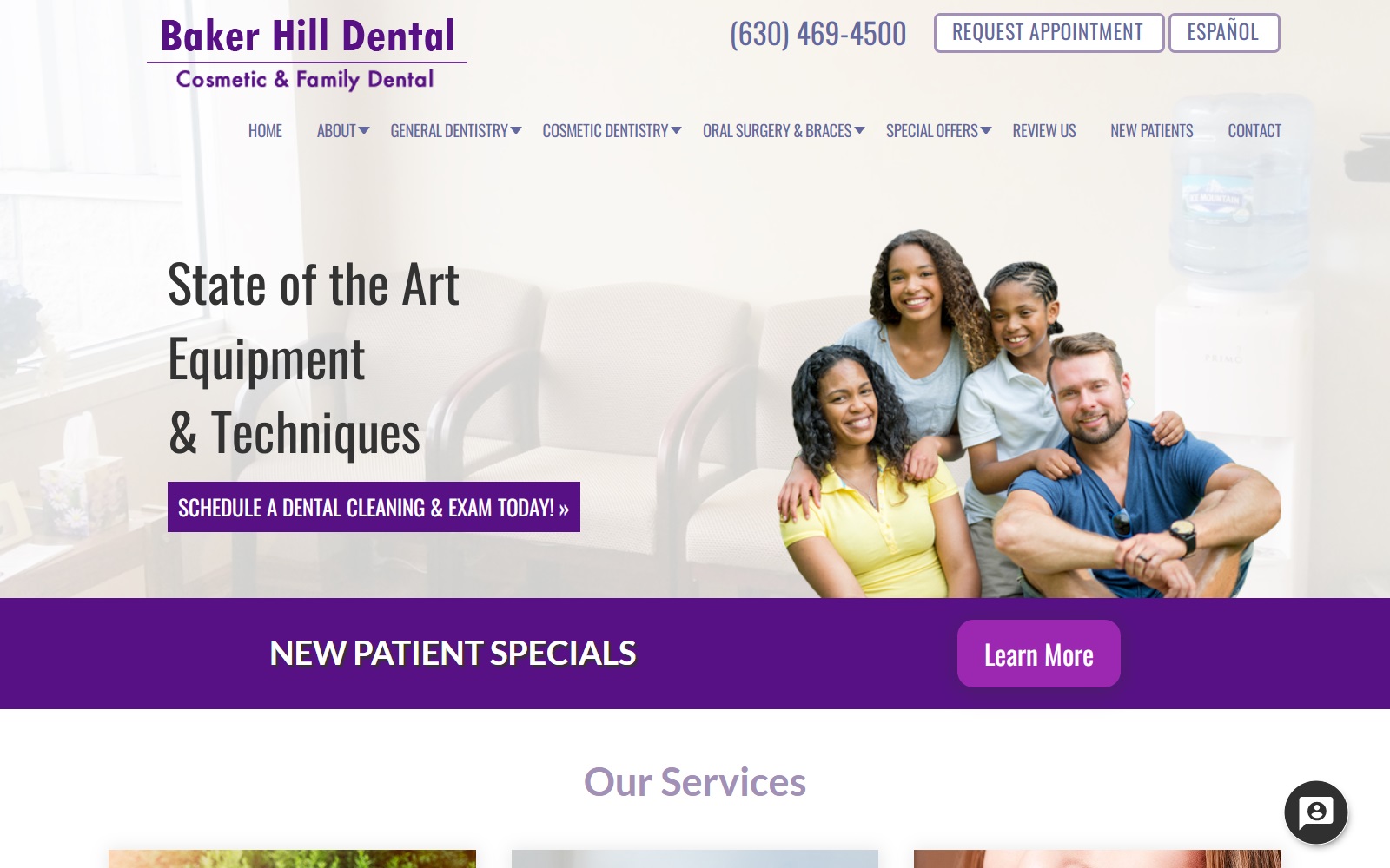 bakerhilldental.com screenshot