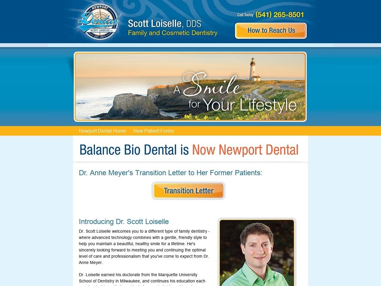 Dr. Anne M. Meyer DDS Website Screenshot from balancebiodental.com