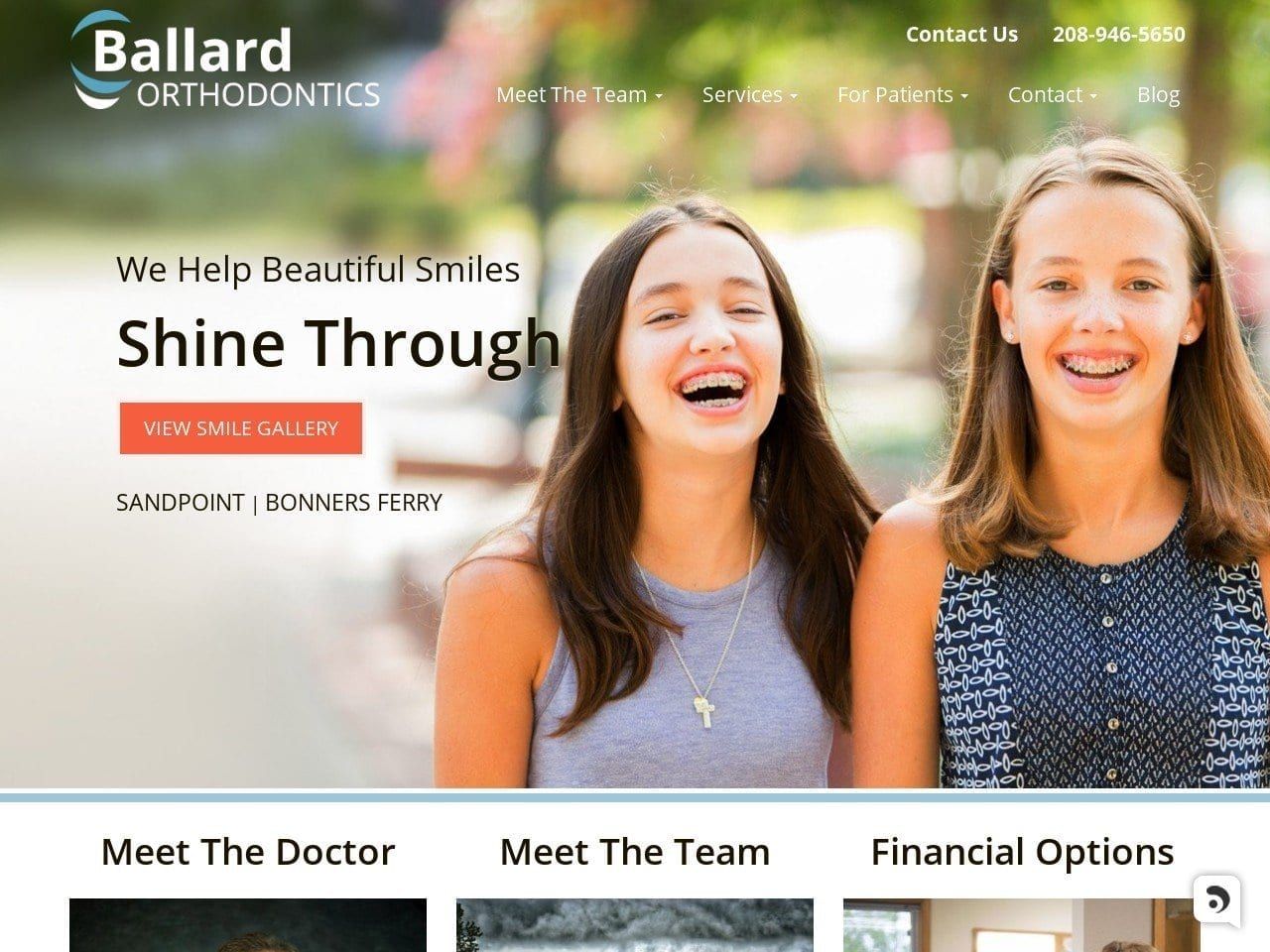 Ballard Orthodontics Website Screenshot from ballardbraces.com