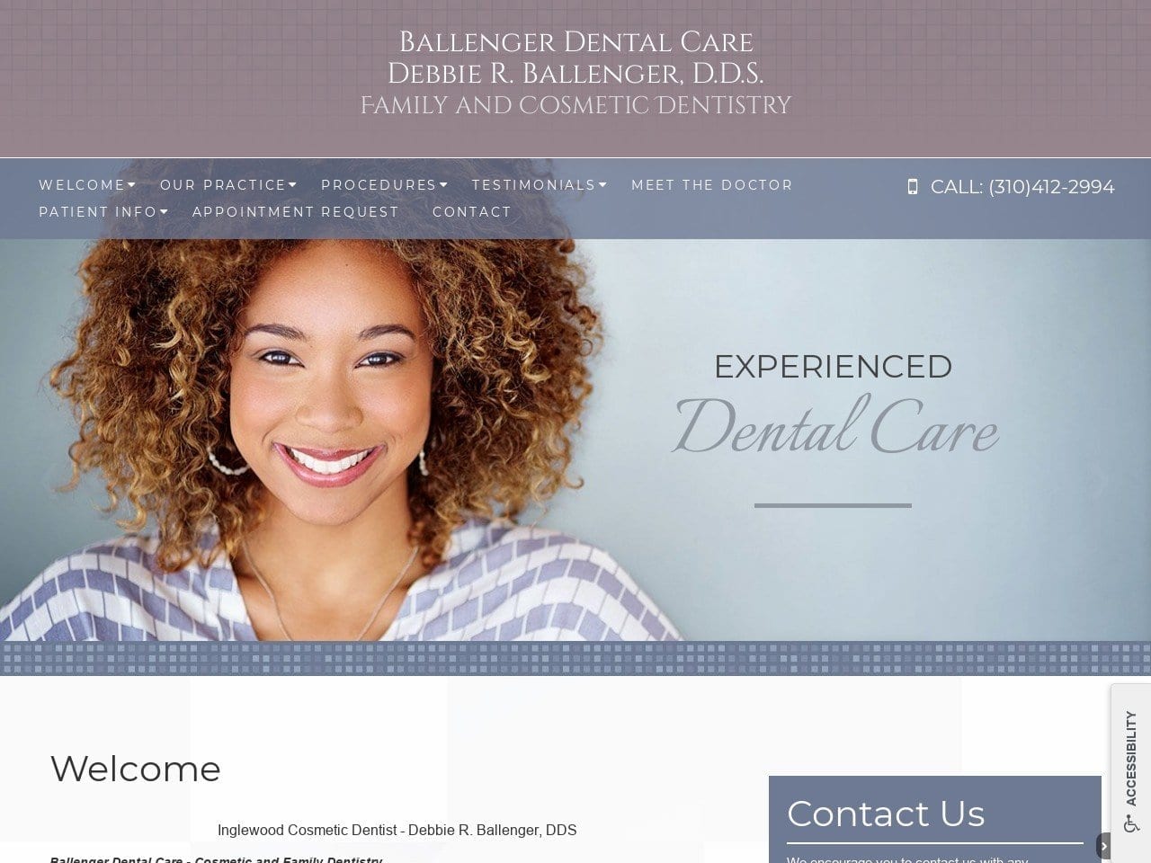 Ballenger Dental Care Website Screenshot from ballengerdentalcare.com