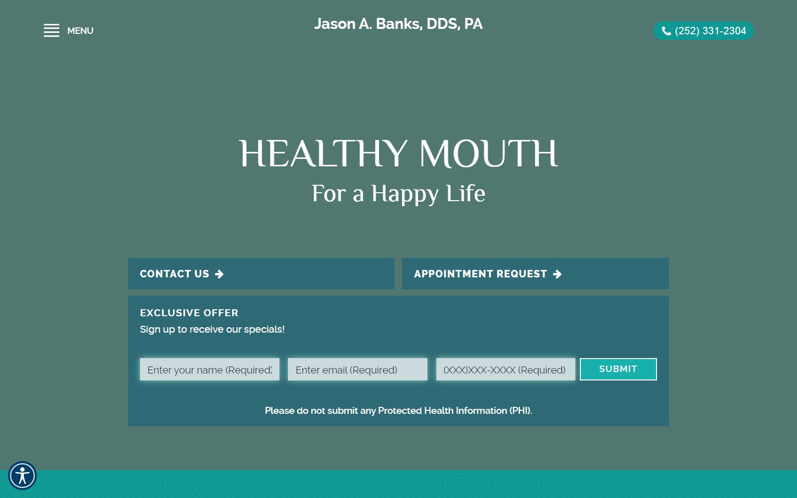 banksdentistry.com screenshot