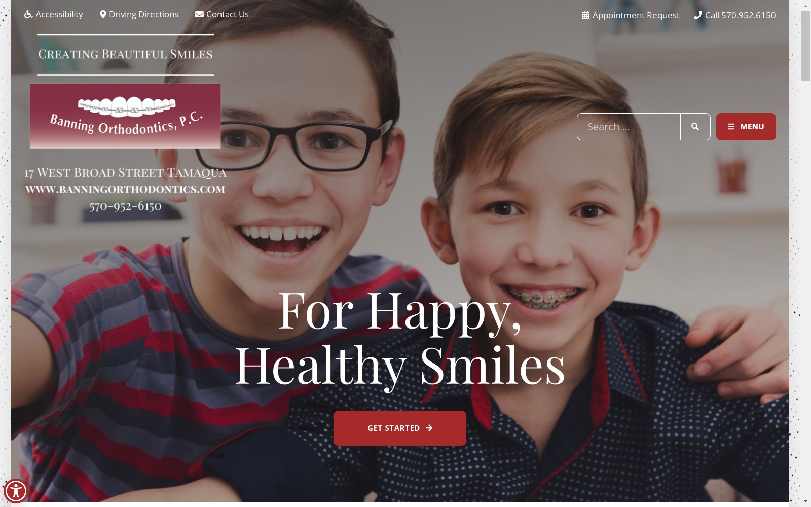 banningorthodontics.com screenshot