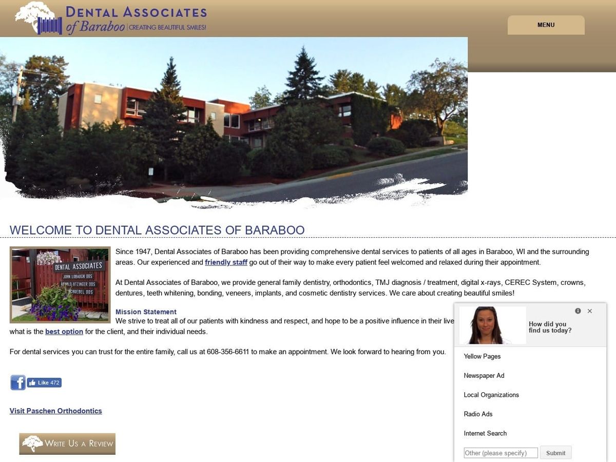 Lobaugh Bjorkl Kara DDS Website Screenshot from baraboodental.com