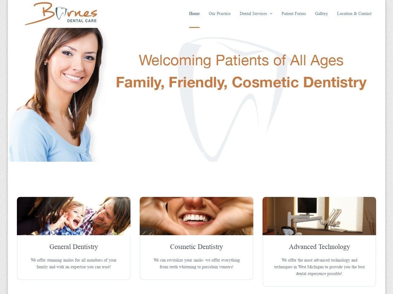 Barnes Dental Care Website Screenshot from barnesdc.com