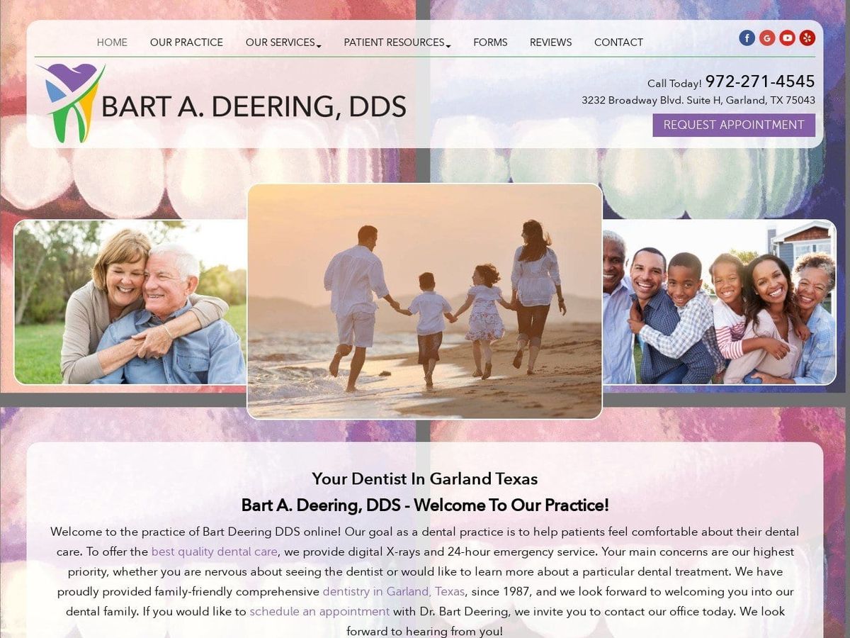 Deering Bart a DDS Website Screenshot from bartdeeringdds.com