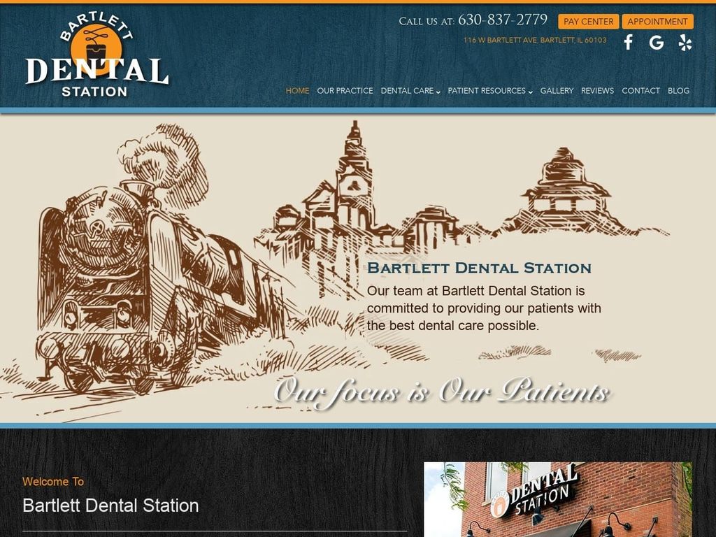 Bartlett Dental Website Screenshot from bartlettdental.com