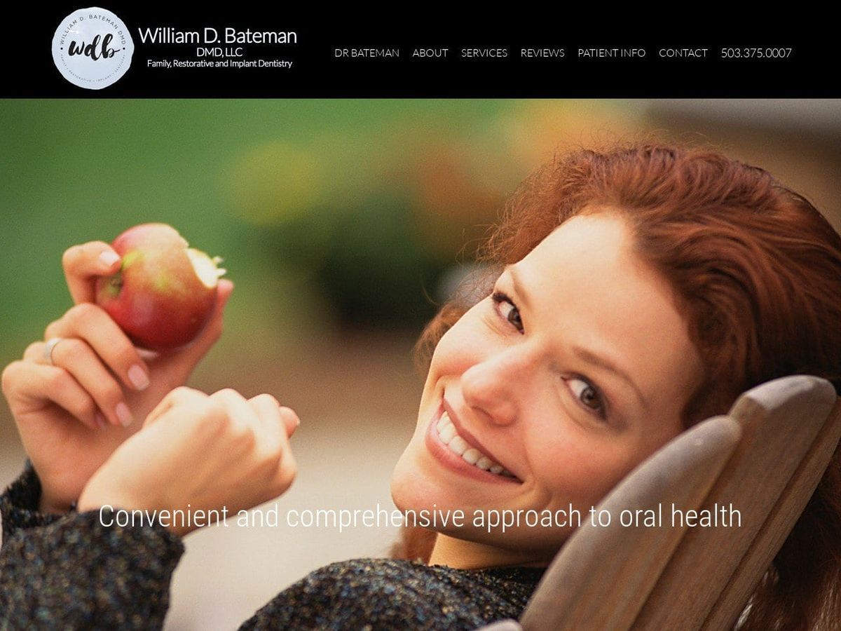 Bateman Dental Website Screenshot from batemandental.com