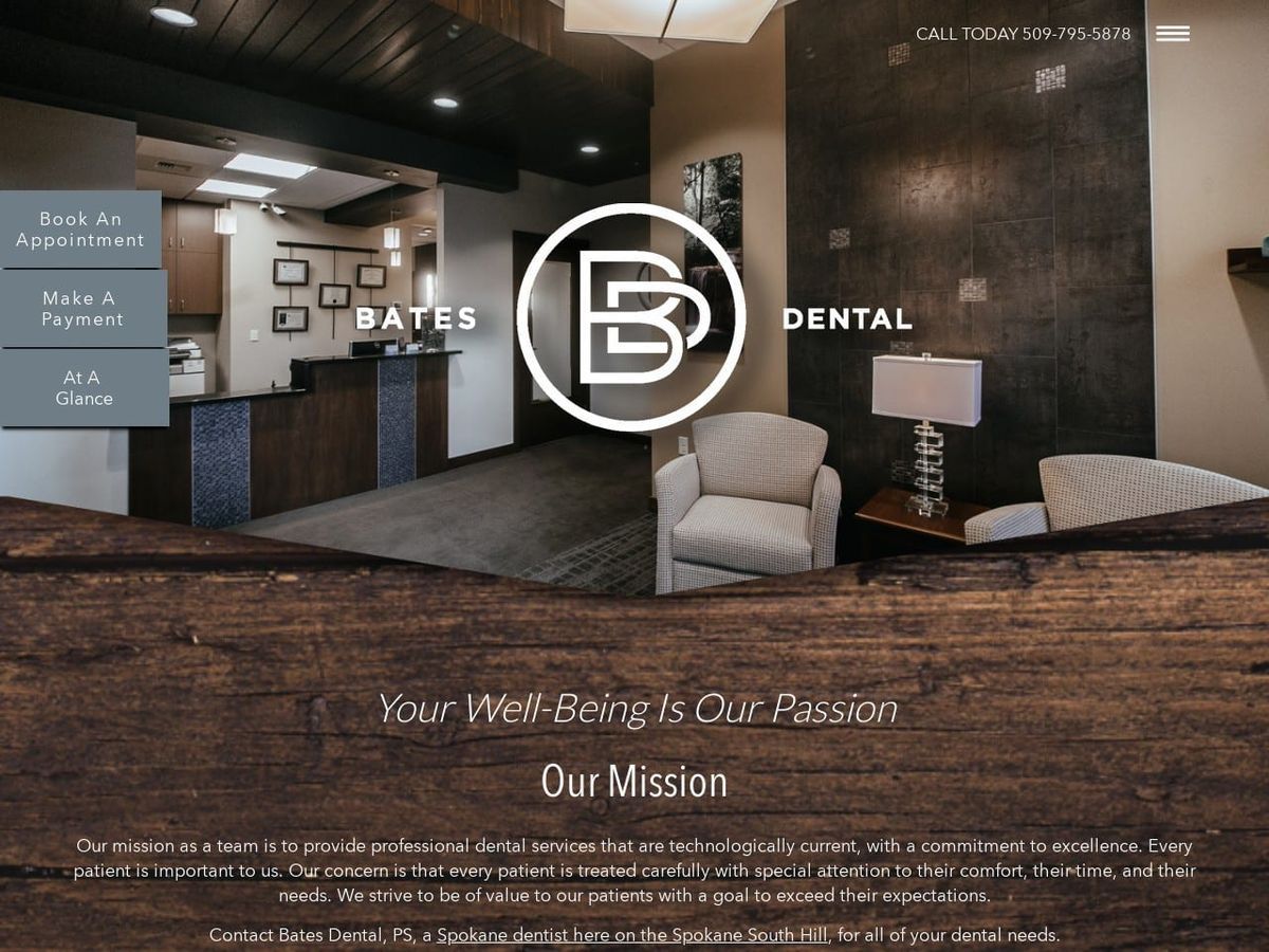 Bates Dental PS Website Screenshot from batesdental.com