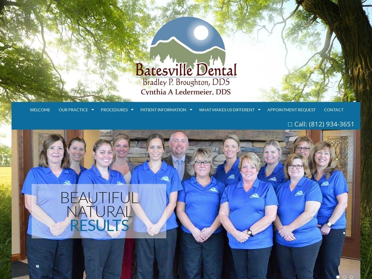 Batesville Dental Website Screenshot from batesvilledental.com