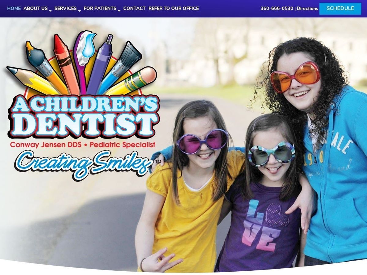 A Children Dentist Website Screenshot from battlegroundpedo.com