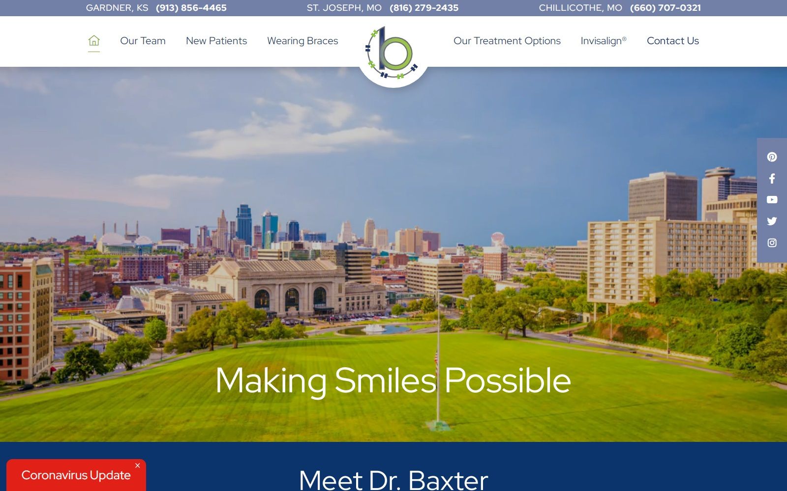 baxterorthodontics.com screenshot